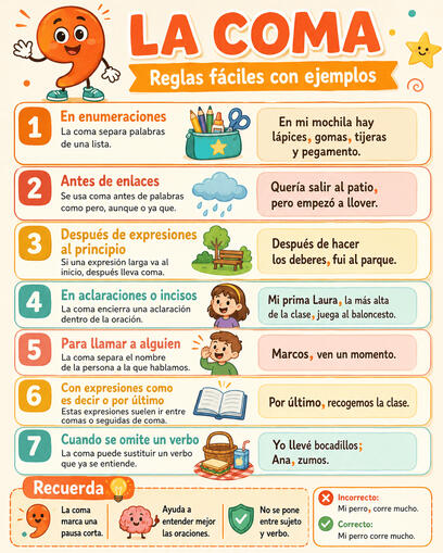 USOS DE LA COMA
